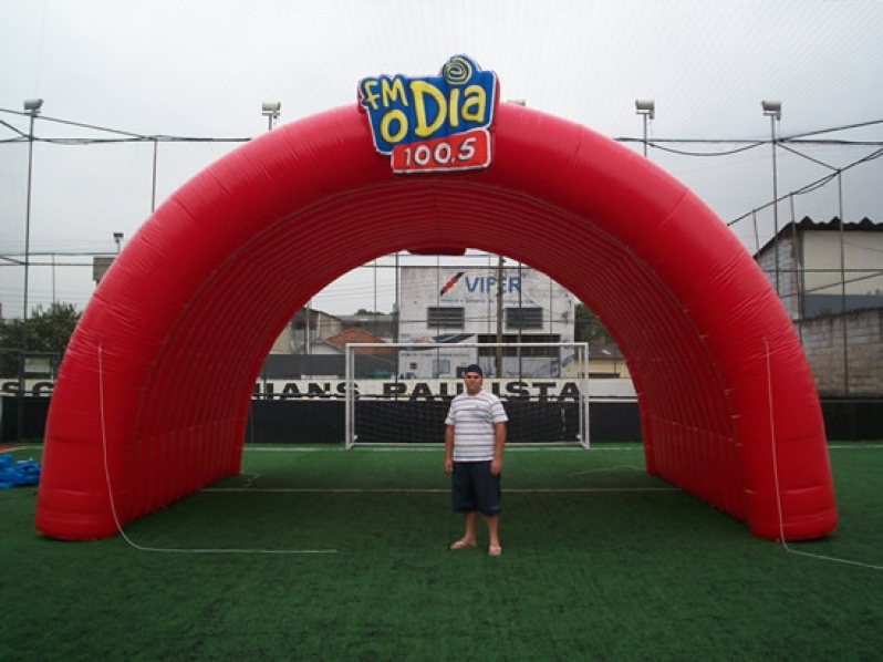 Túnel Inflável para Campo de Futebol Preço em Ribeirão Preto - Túnel Inflável para Marketing